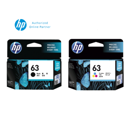 HP Original 63 Ink Cartridges Black Tri-color, 2 Cartridges